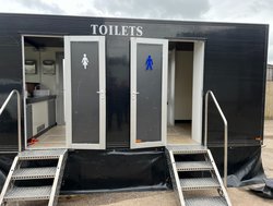 Used Black 2 + 1 Toilet Trailer And Two Urinals For Sale