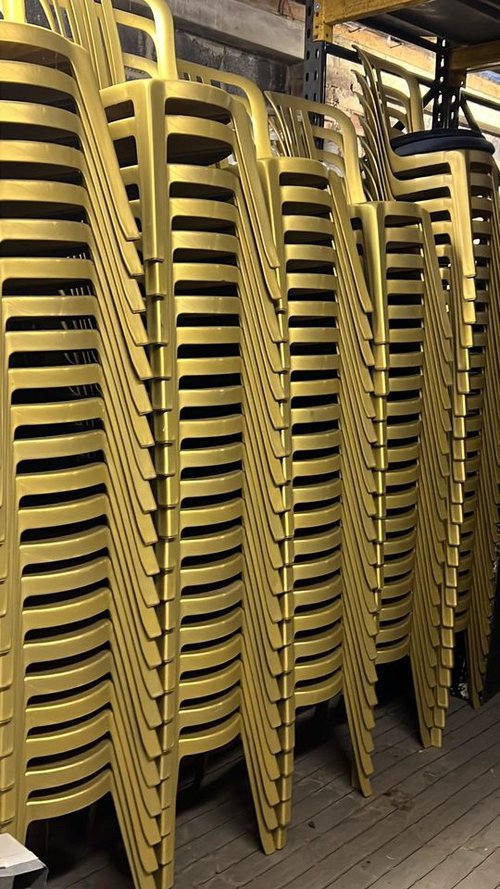 Gold Bistro chairs for sale Gold Bistro chairs for sale
