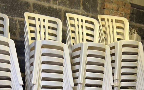 Bistro Resin White Miami Chairs by Grosfillex