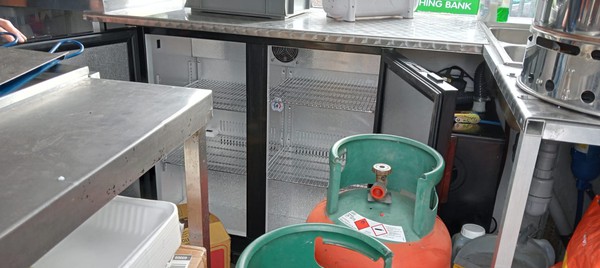 Catering trailer gas bottle