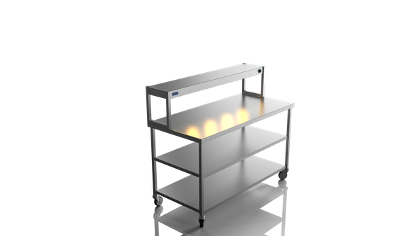 New Centre Bench 1500 1 Tier Heated Gantry Mid Shelf