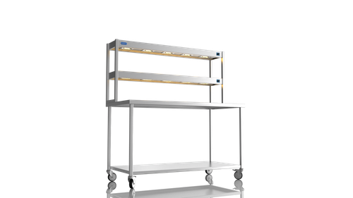 New Unused Mobile Centre Bench 1500 2 Tier Heated Gantry For Sale New Unused Mobile Centre Bench 1500 2 Tier Heated Gantry For Sale