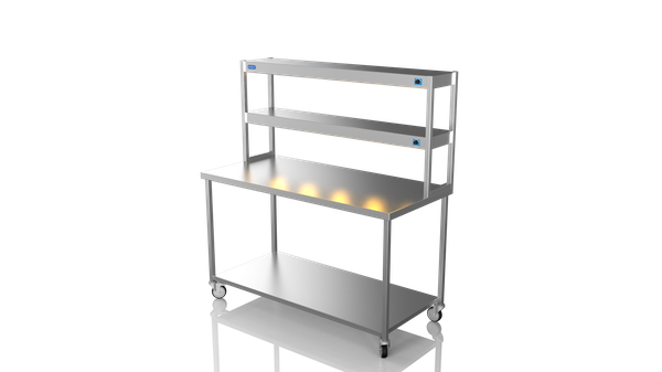 Mobile Centre Bench 1500 2 Tier Heated Gantry