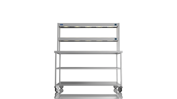 New Centre Bench 1500 2 Tier Heated Gantry Mid Shelf For Sale