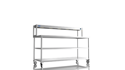 New Unused Centre Bench 1800 1 Tier Heated Gantry Mid Shelf For Sale New Unused Centre Bench 1800 1 Tier Heated Gantry Mid Shelf For Sale
