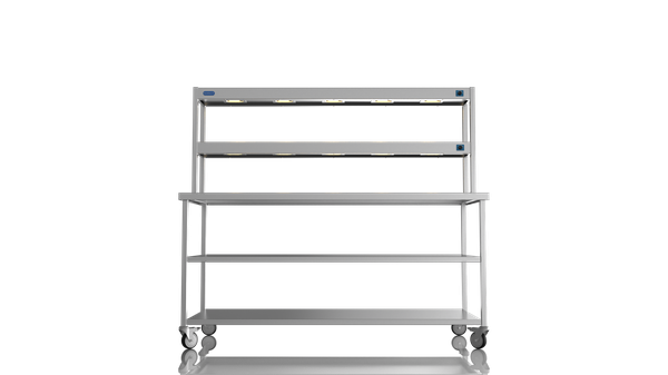 New Centre Bench 1800 2 Tier Heated Gantry Mid Shelf For Sale