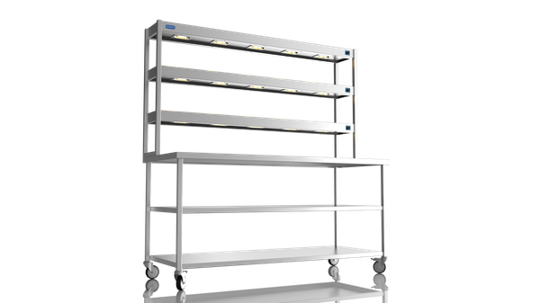 Centre Bench 1800 3 Tier Heated Gantry Mid Shelf For Sale