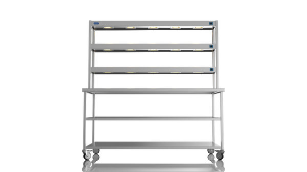 New Centre Bench 1800 3 Tier Heated Gantry Mid Shelf For Sale