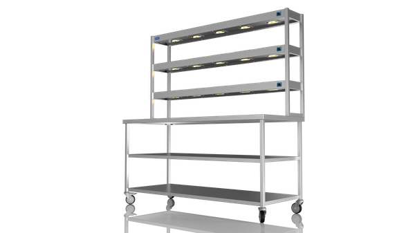 Unused Centre Bench 1800 3 Tier Heated Gantry Mid Shelf For Sale