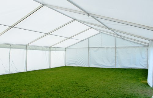 Aluminium framed marquee with white PVC Aluminium framed marquee with white PVC