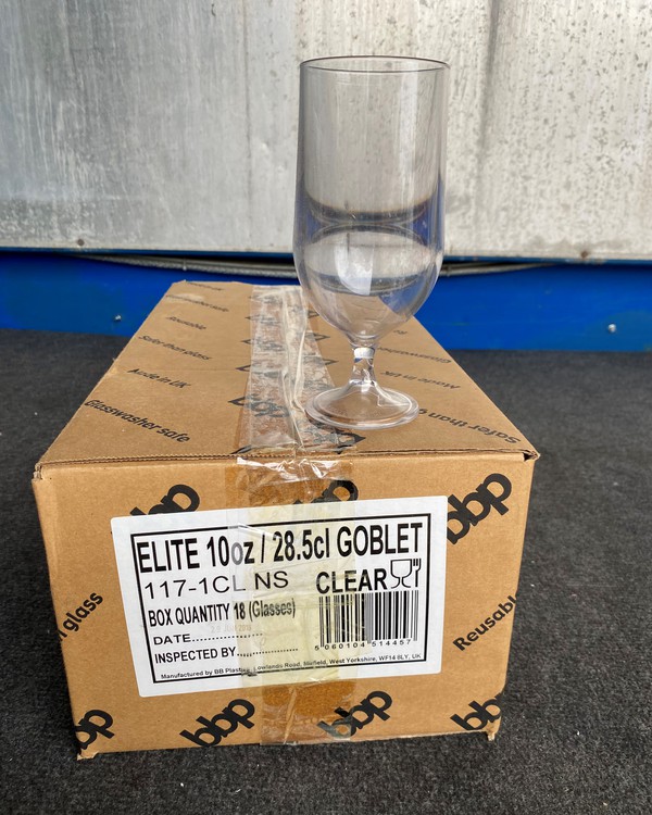 Elite Premium Polycarbonate Goblets Clear 10oz 285ml For Sale