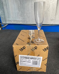 New Elite Premium Polycarbonate Champagne Flutes Clear For Sale