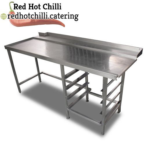 1.8m Stainless Steel Dishwasher Side Table With Racking 1.8m Stainless Steel Dishwasher Side Table With Racking