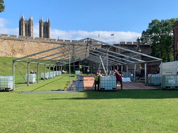 12m x 22.5m Frame Marquee With Panoramic Windows For Sale