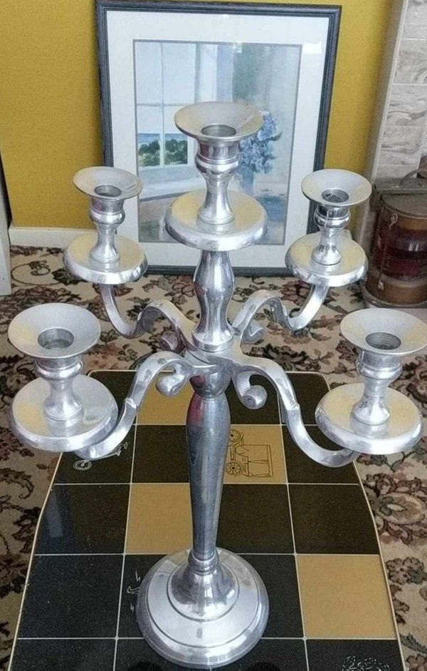 Secondhand 10x 60cm High 4 Arm Candelabra For Sale