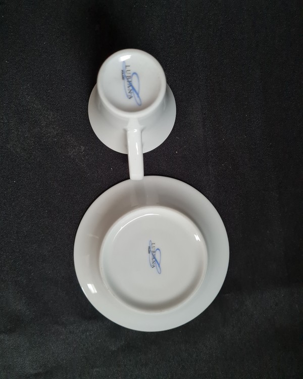 Lubiana Izabelle Demi-Tasse Cups and Saucers 10CL For Sale