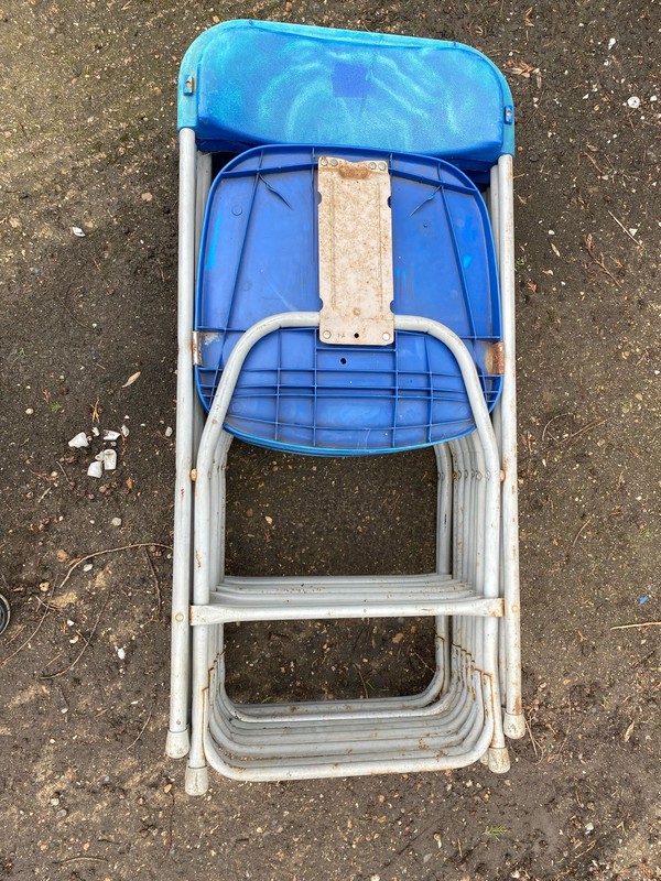 Blue Folding Chairs For Sale