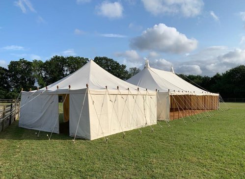 Secondhand Used Weatherill Brothers Modular Sailcloth Tent System For Sale Secondhand Used Weatherill Brothers Modular Sailcloth Tent System For Sale