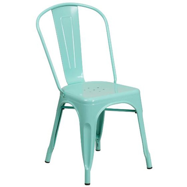 Tolix Chair in teal blue