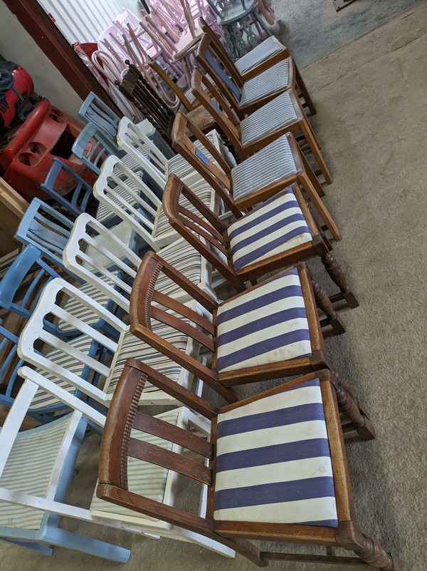 Used 21x Vintage Upholstered Chairs For Sale