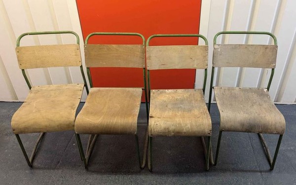 Secondhand Used Vintage Retro Canteen Chairs