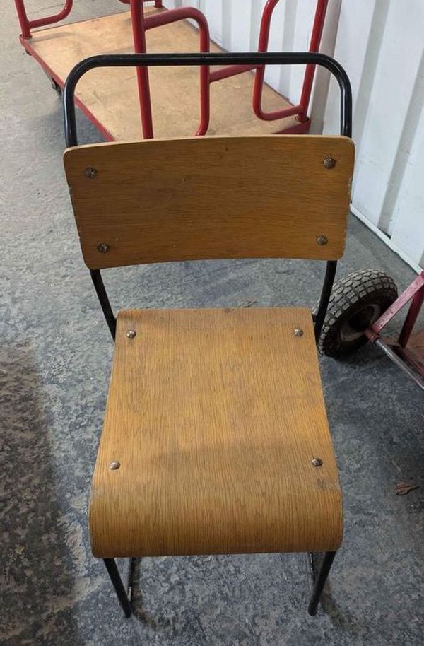 Vintage Plywood Retro Canteen / School  Chairs