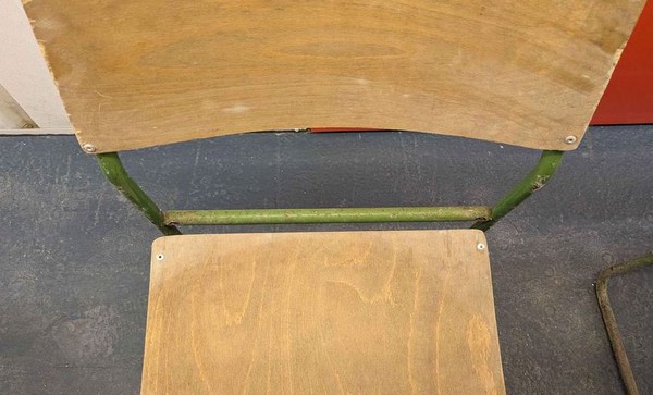 Vintage Retro School Chairs with metal frame