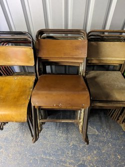 Secondhand Used 52x Vintage Retro Canteen Chairs For Sale