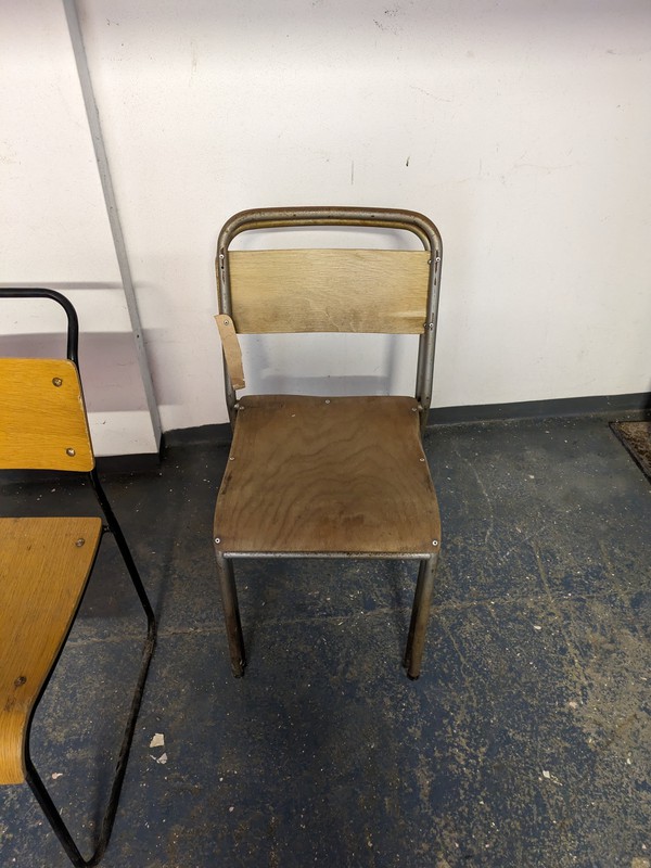 52x Vintage Retro Canteen Chairs