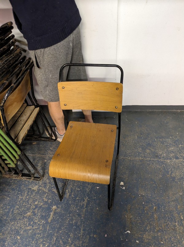 52x Vintage Retro Canteen Chairs For Sale