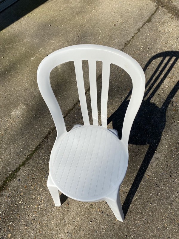 White Plastic Bistro Chair