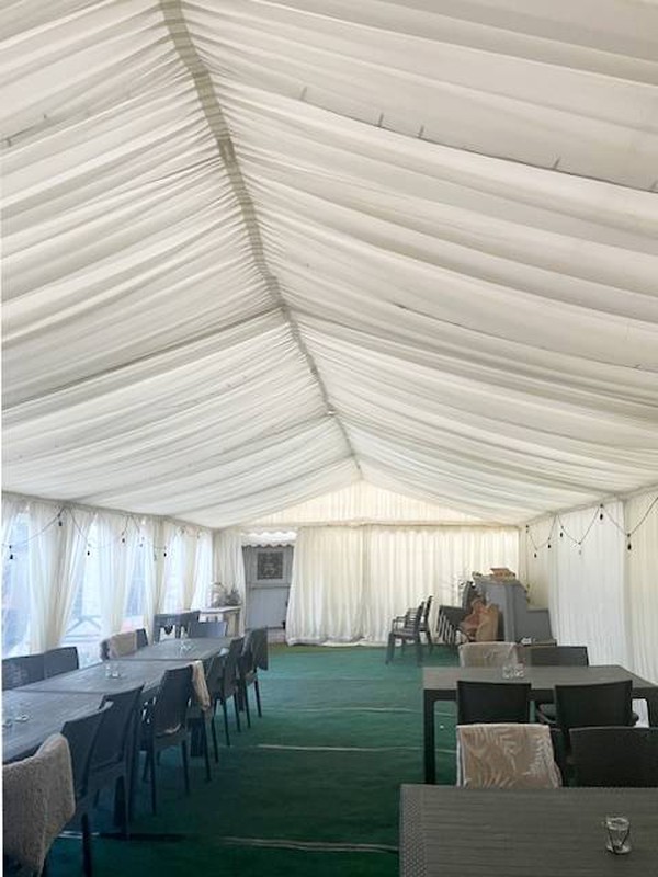 marquee with lining