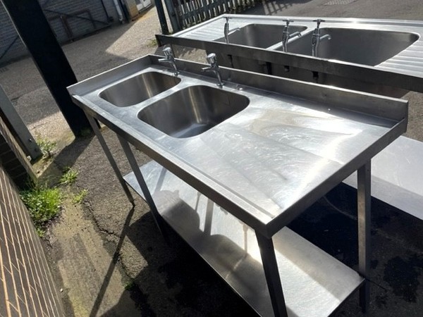 Secondhand 3x Heavy Duty Double Sinks