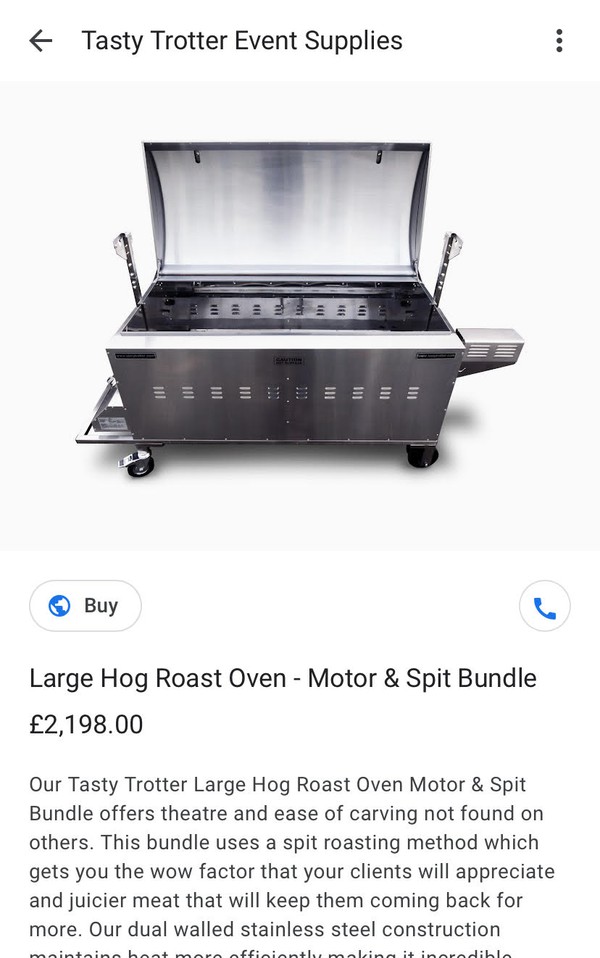 Buy tasty trotter hog roast machine