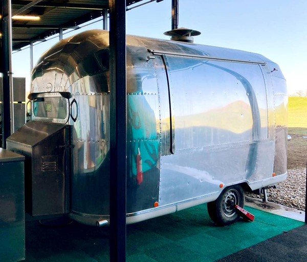 Aluminium Airstream polished catering trailer