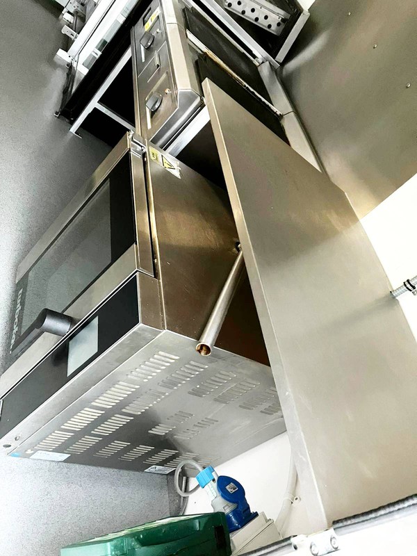 Catering trailer with stainless steel