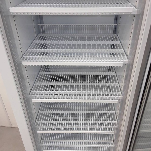 Wire shelves display fridge