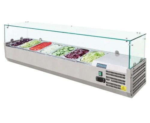 Secondhand Polar G-Series Countertop Prep Fridge 7x 1/4GN For Sale Secondhand Polar G-Series Countertop Prep Fridge 7x 1/4GN For Sale