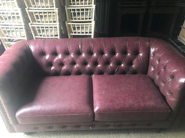Faux Leather Chesterfield Sofas For Sale
