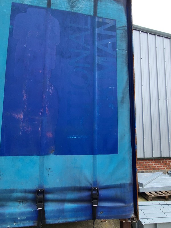 Blue Curtain Side Box Trailer Body 7