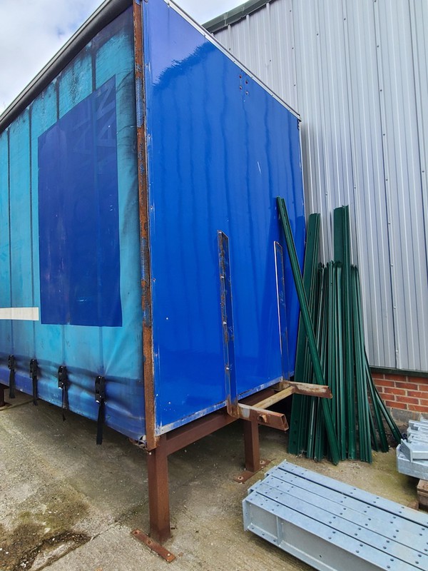 Blue Curtain Side Box Trailer Body 2