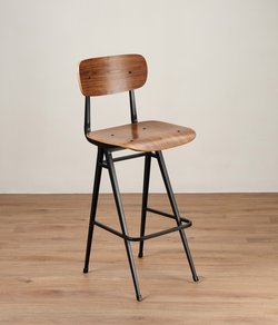 New Industrial Style Bar Stool Chair with Foot Rest