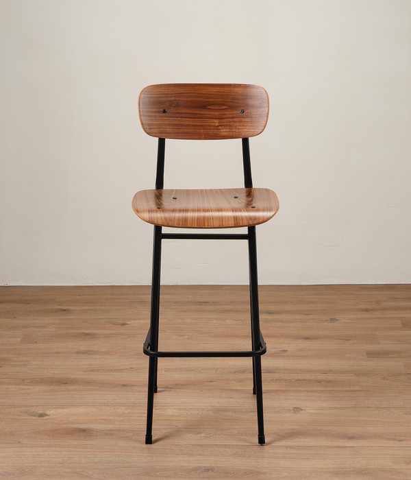 Industrial Style Bar Stool Chair with Foot Rest