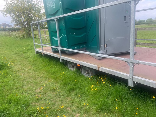 24ft long and 8ft wide toilet trailer