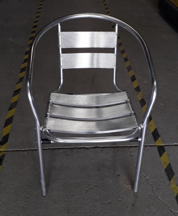 Aluminium bistro arm chairs