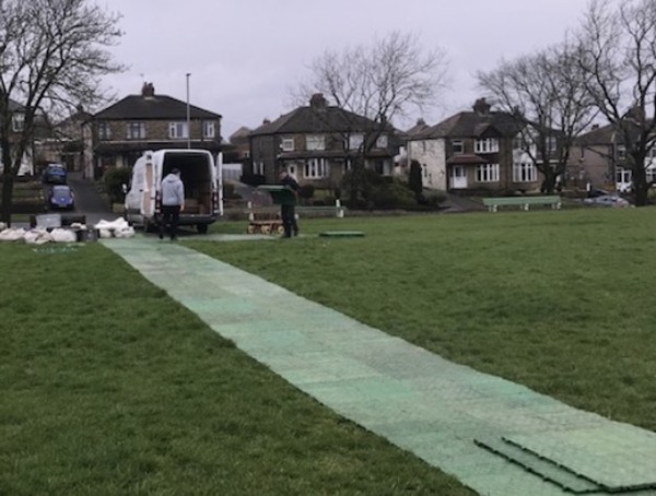 Green Plastic Marquee Pathway for hire
