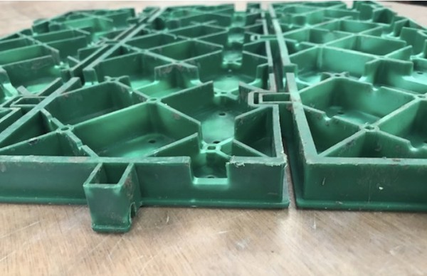 Green Plastic Marquee Flooring Sections