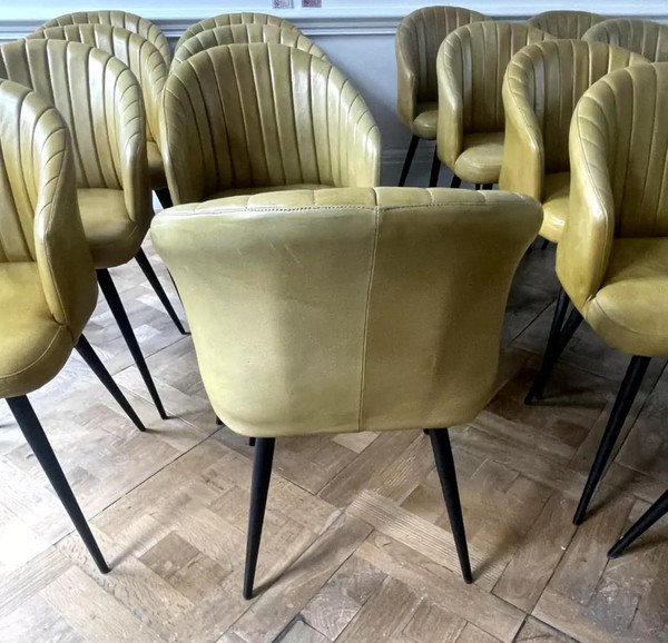 Pistachio Leather Chairs