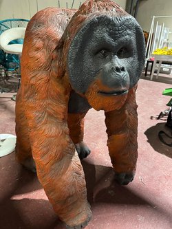 New Life Size Orangutan Statue For Sale