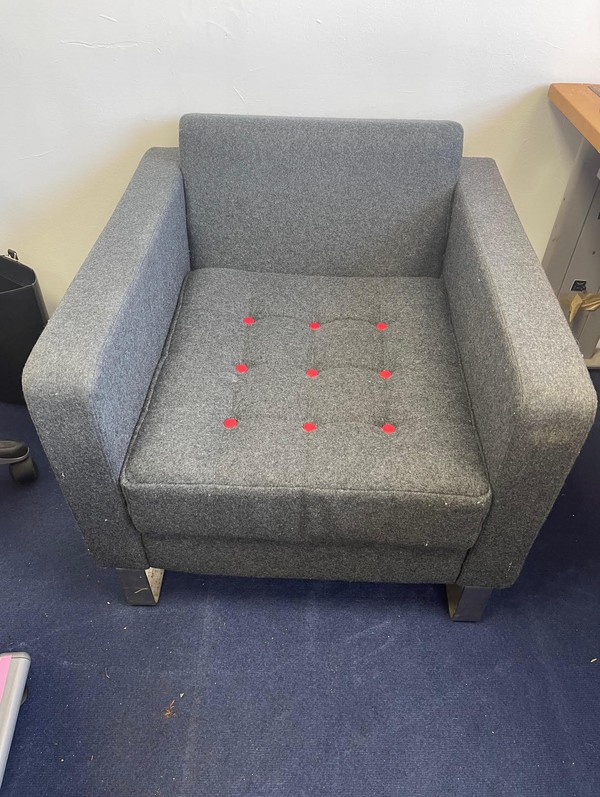 Designer Grey Felt 3 Seater, 2 Single For Sale